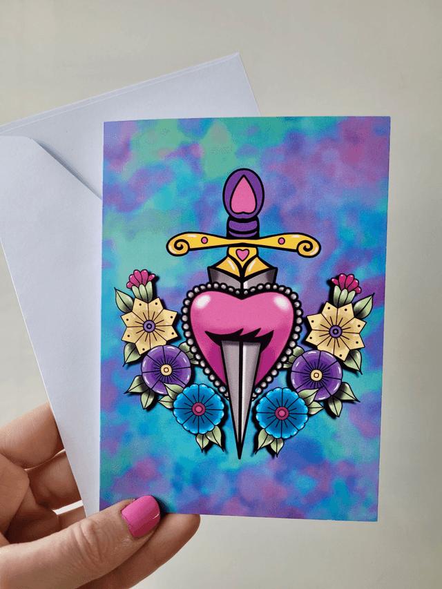 Tattoo Inspired A6 Greeting Cards