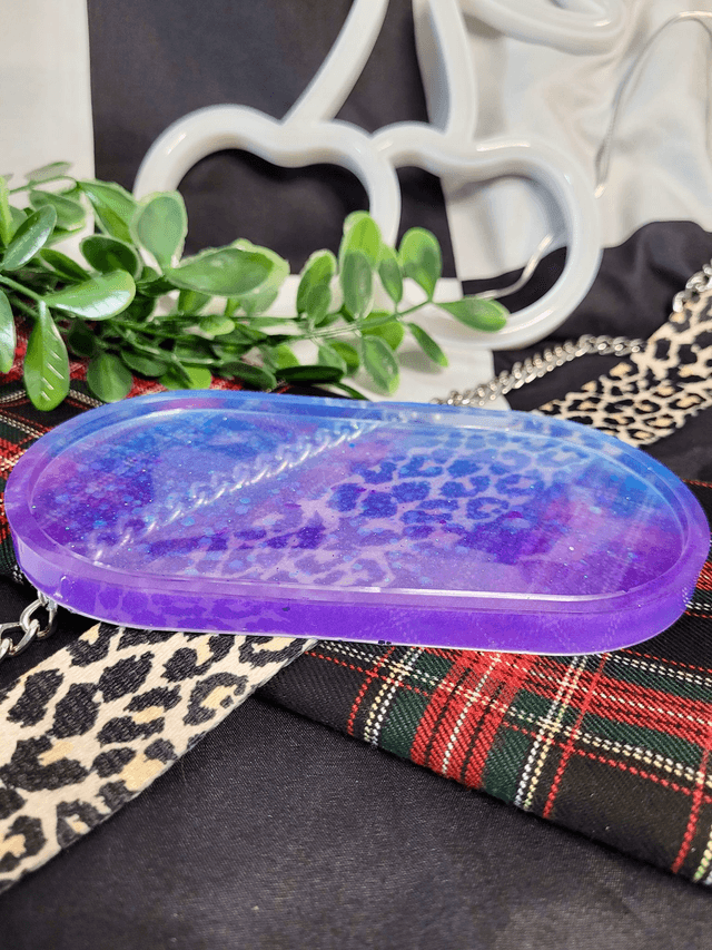 Trinket Tray - Purple & Blue Ombre Glitter