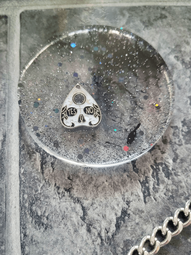 Coaster - Gothic Ouija Planchette Ink Swirls