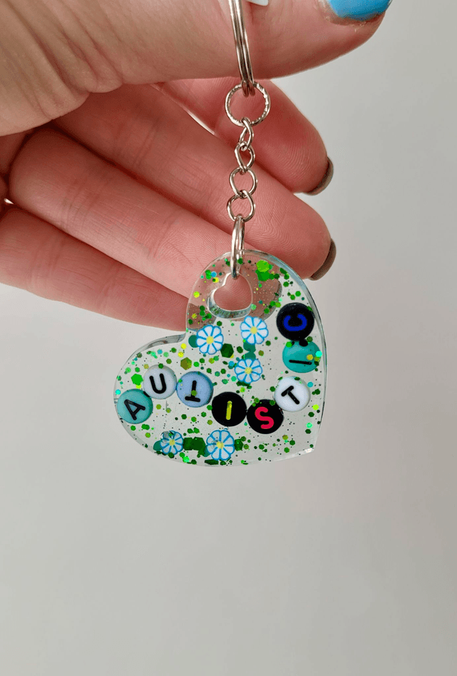 Neurodivergent Pride Resin Keychains - Autistic, ADHD, AuDHD Keyrings - Choose Your Design
