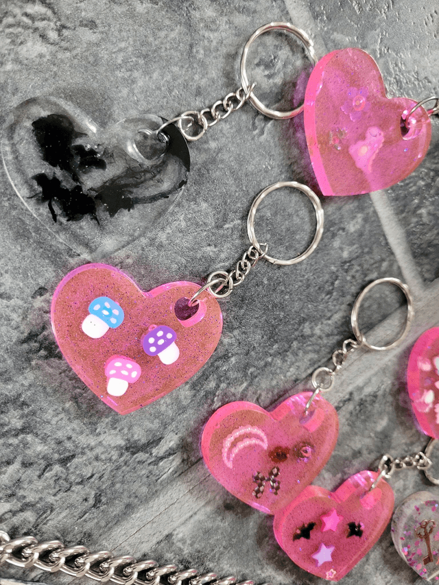 Heart Keyrings - Various Keychain Designs
