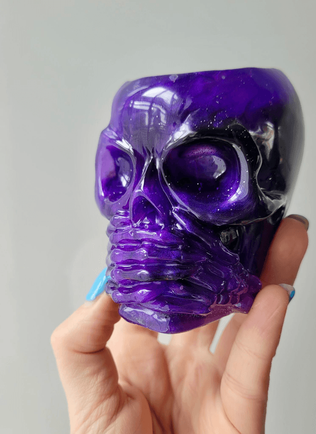 See No Evil, Hear No Evil, Speak No Evil - Set of 3 Skull Tealight Candle Holders