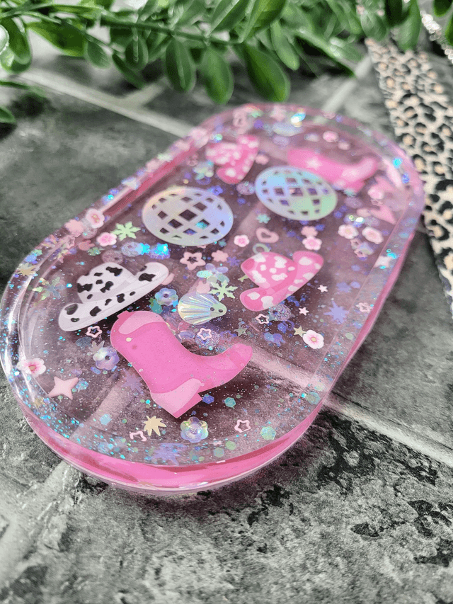 Trinket Tray - Pink Cowgirl 