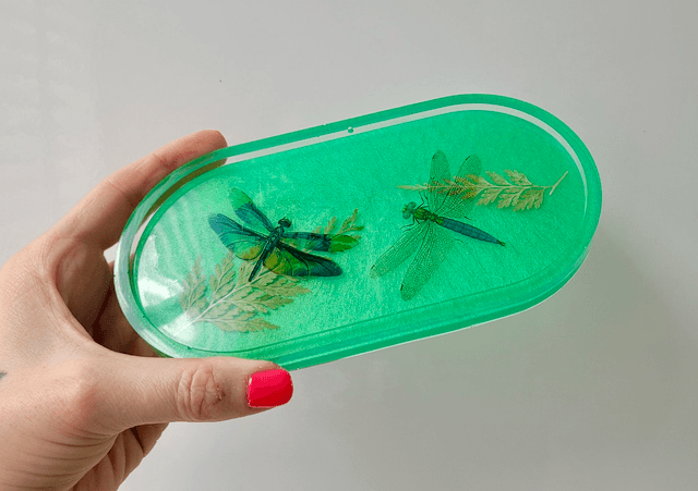 Trinket Tray - Dragonfly & Fern