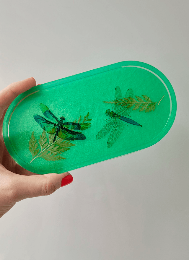 Trinket Tray - Dragonfly & Fern