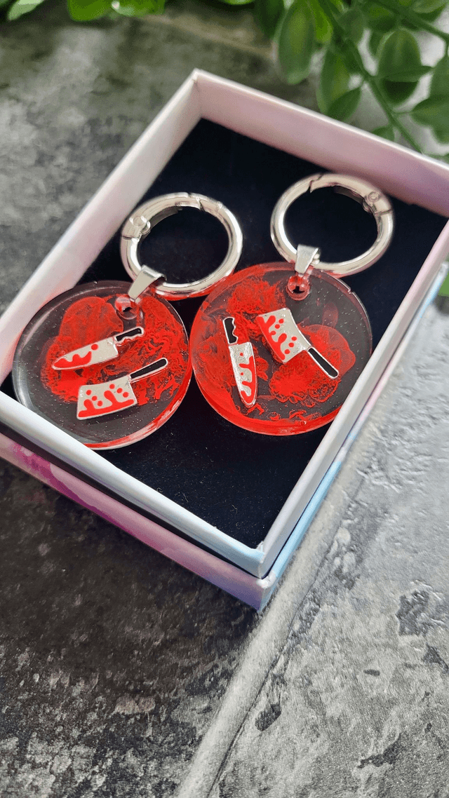 Boot Charms - Bloody Knife Horror Boot Clips