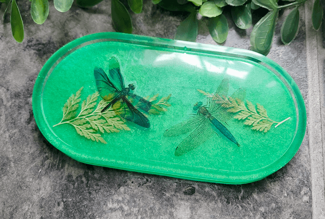 Trinket Tray - Dragonfly & Fern