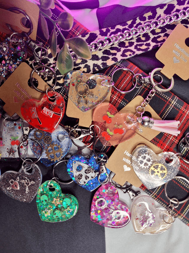 Heart Keyrings - Various Keychains Designs