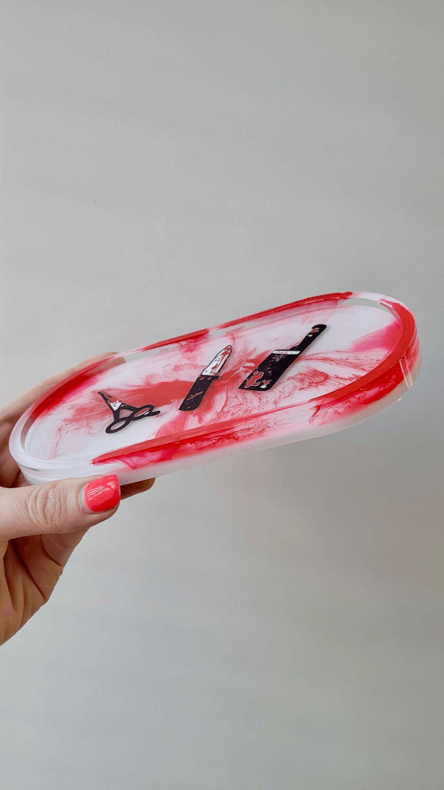 Trinket Tray - Blood Swirl & Knives Horror Trinket Tray