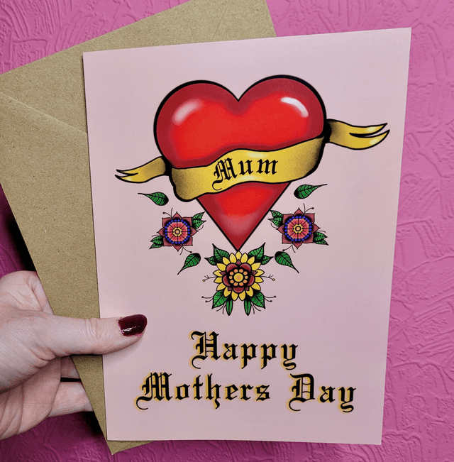 Heart & Scroll Mother’s Day A5 Greetings Card