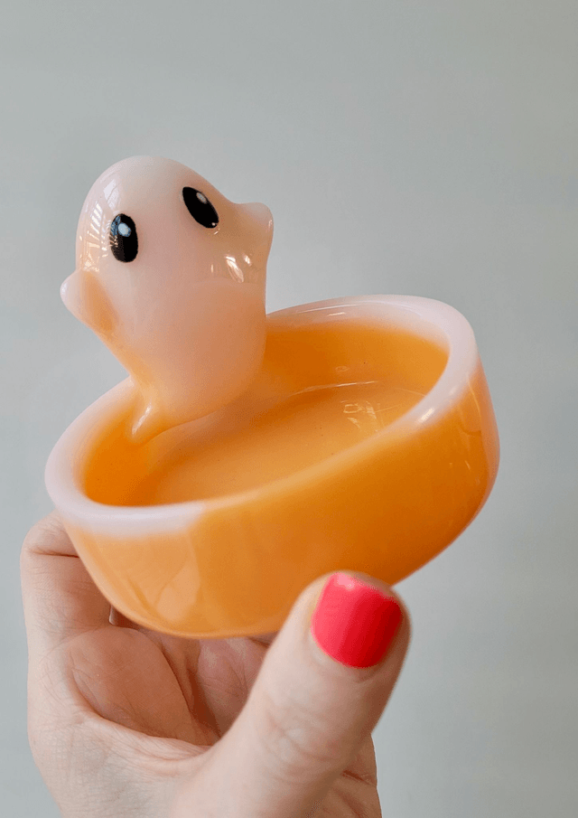 Ghost Trinket Tray Pots / LED candle tealight holder - Various Colours