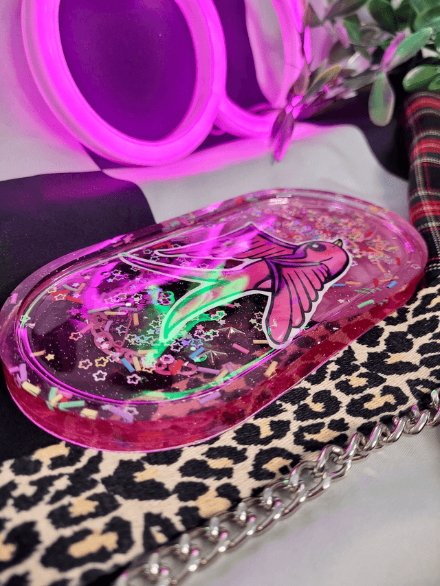 Trinket Tray - Pink Swallow