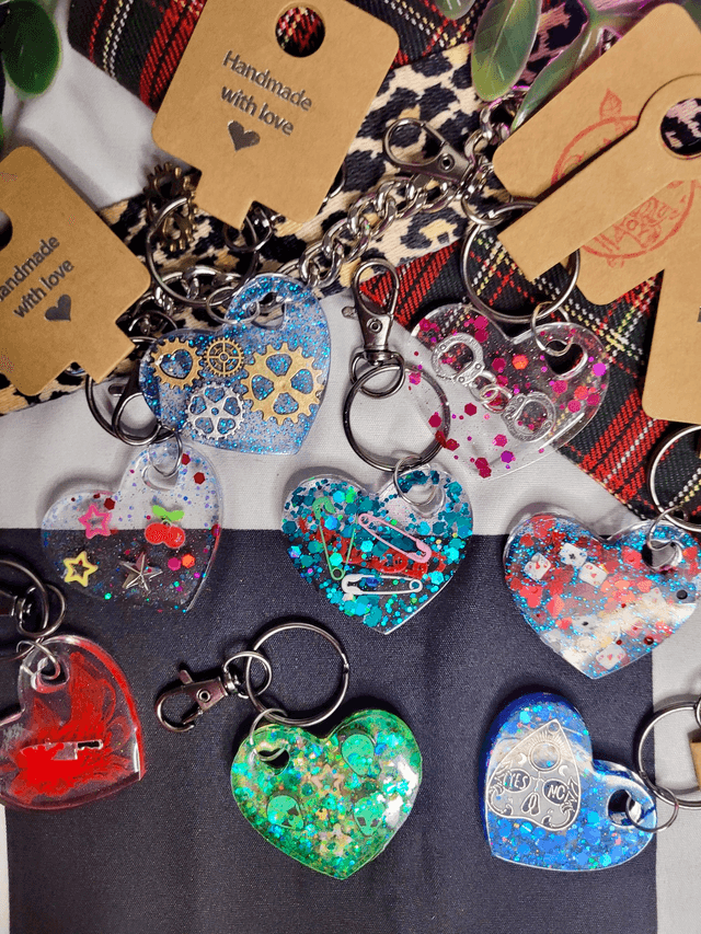 Heart Keyrings - Various Keychains Designs