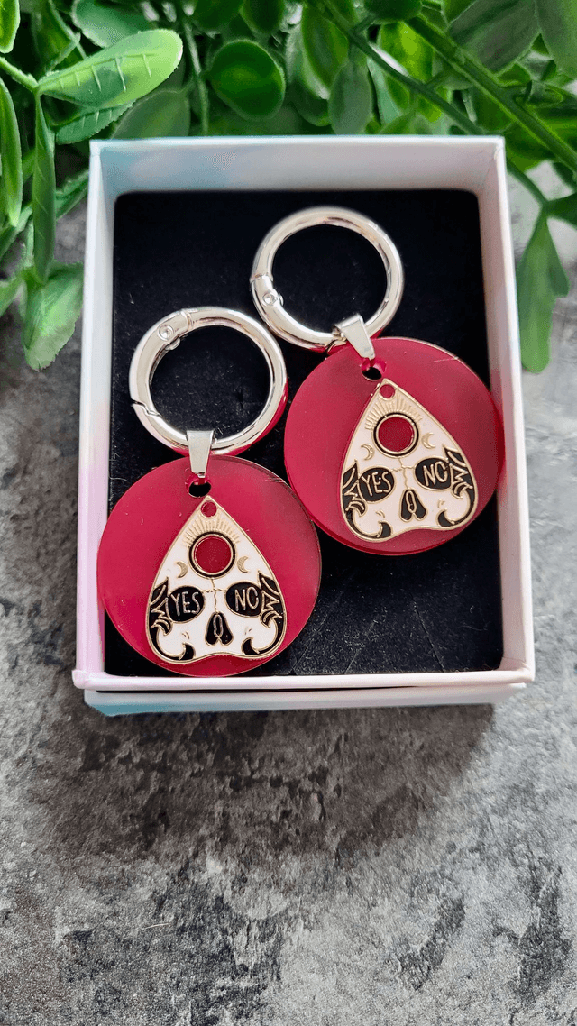 Boot Charms - Ouija Planchette Pinky Purple Boot Clips - Various Designs