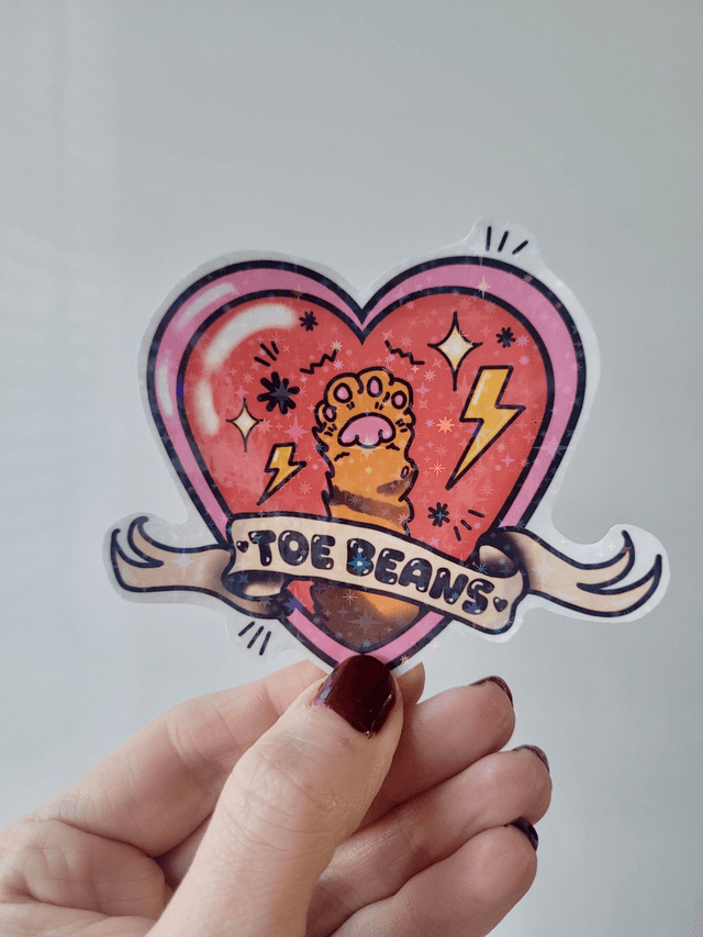 Toe Beans Appreciation Holographic Sticker