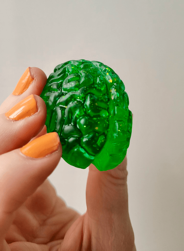 Handmade Resin Brain Magnet – Various colours