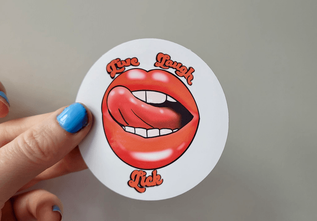 Live Laugh Lick – Glossy Vinyl Sticker
