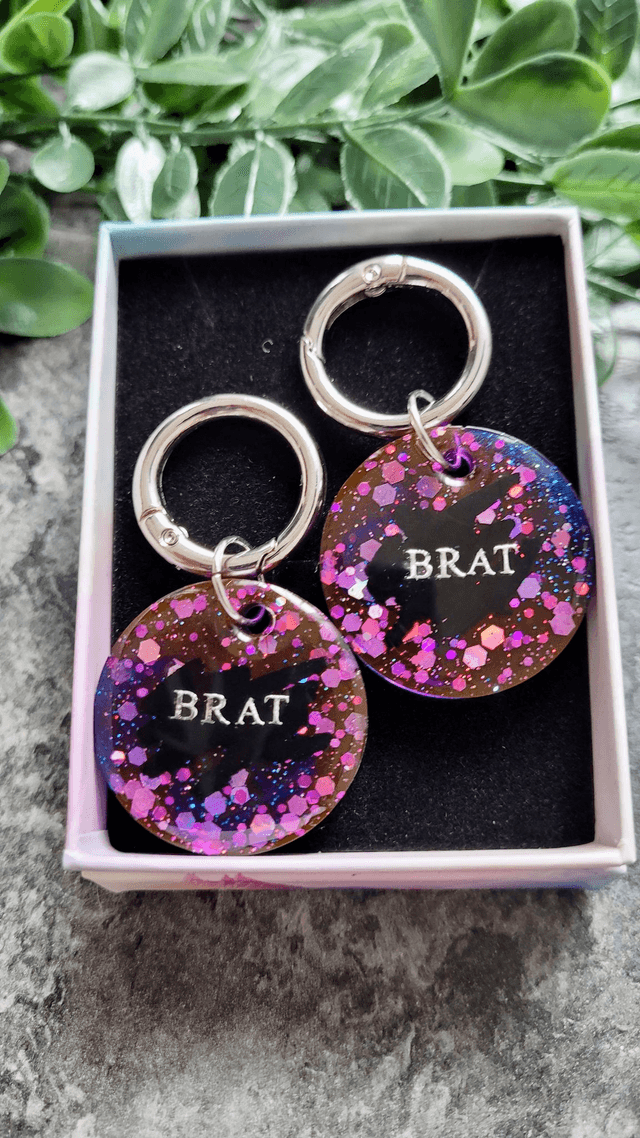 Boot Charms - BRAT - Purple Glitter Charms