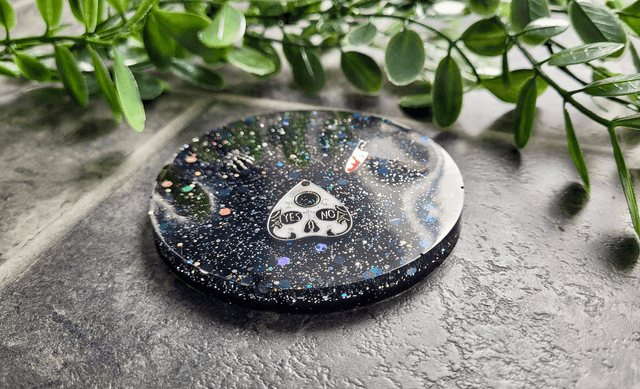 Coaster - Gothic Horror, Planchette, Skeleton Hand, Bloody Knife