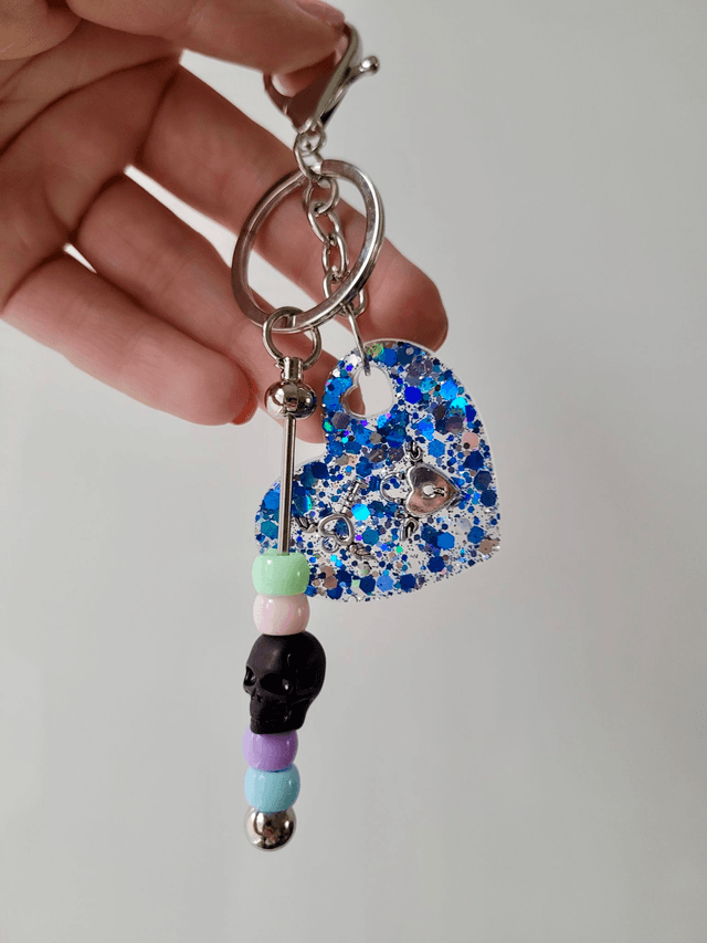 Beaded Heart Keyrings - Various Keychains