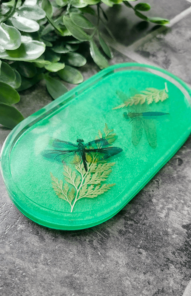Trinket Tray - Dragonfly & Fern