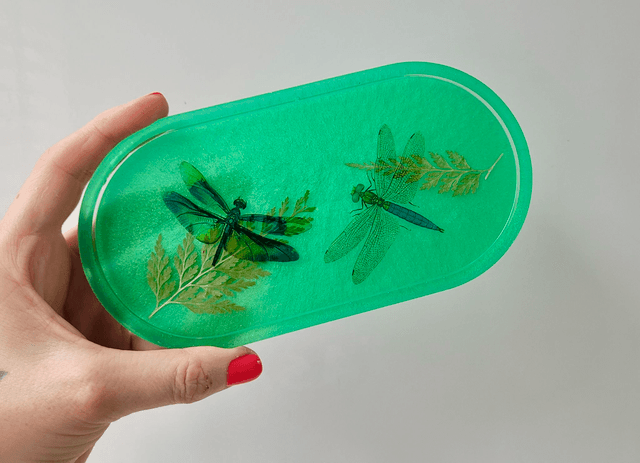 Trinket Tray - Dragonfly & Fern