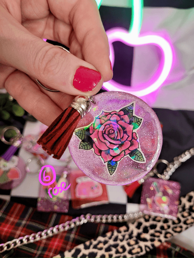 Acrylic Alternative Tattoo Art Keyrings - Various Keychains