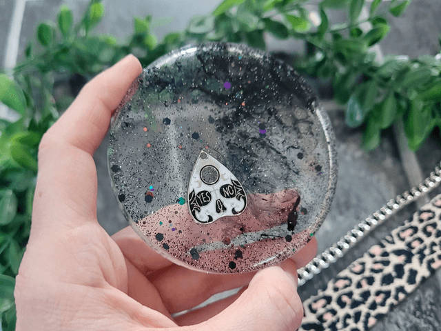 Coaster - Gothic Ouija Planchette Ink Swirls