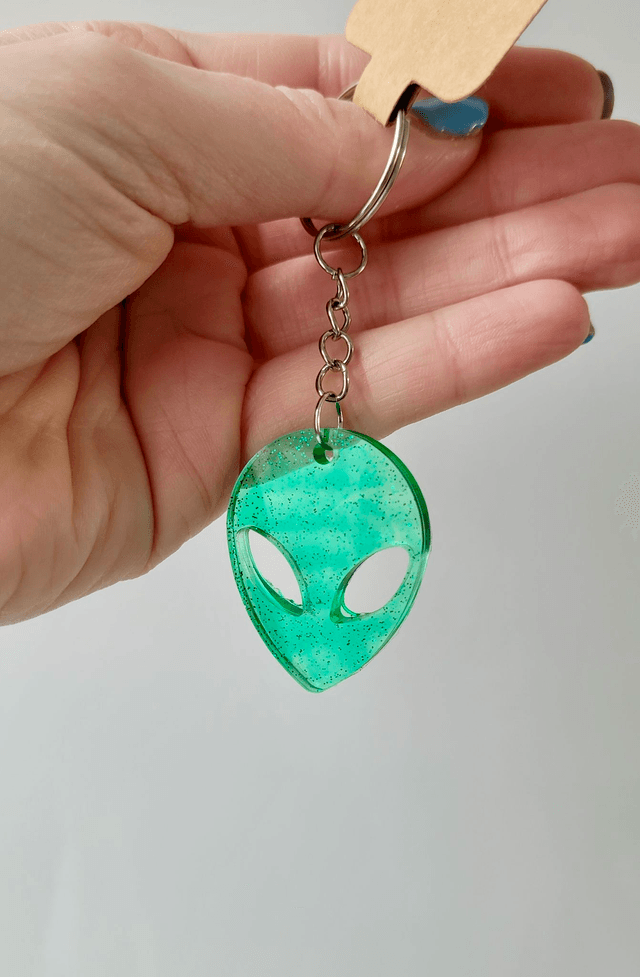 Alien Keyring - Various Colourway Alien Head Keychains