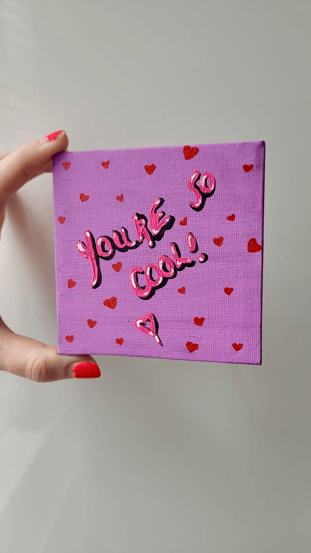 Original Mini Canvas Painting – You’re So Cool - True Romance 