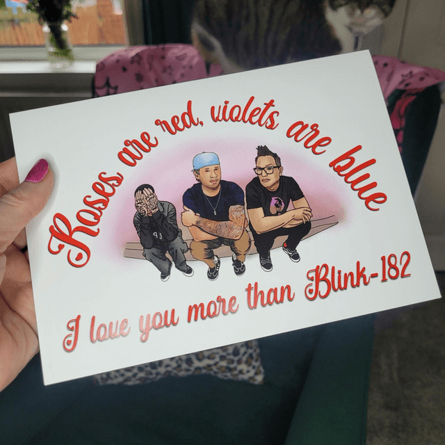 Blink 182 Anniversary Valentine’s A5 Greetings Card