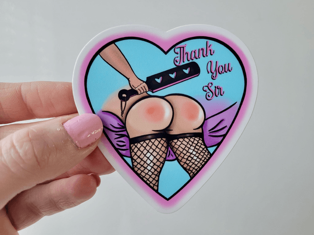 Thank You Sir - Sub Dom Kink - Vinyl Sticker