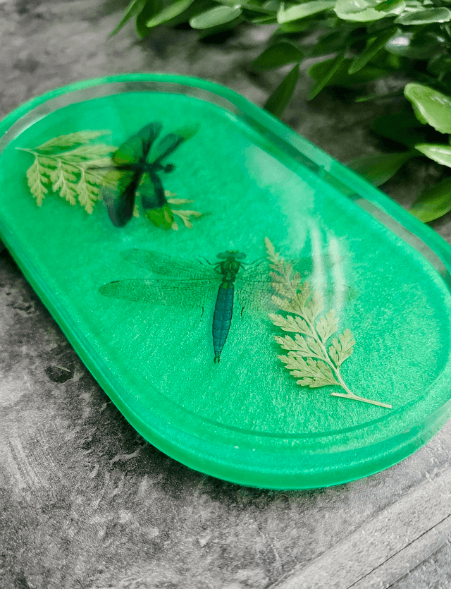 Trinket Tray - Dragonfly & Fern