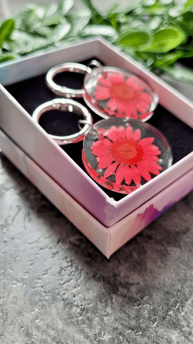 Boot Charms - Pink Flower Daisy Charms