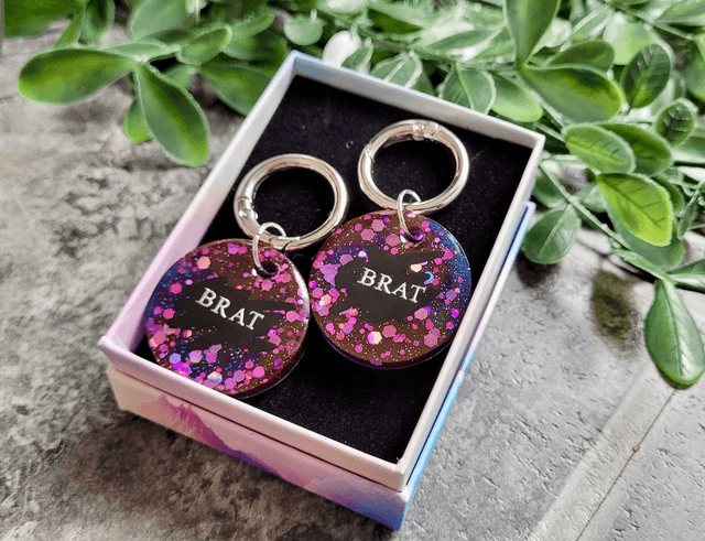 Boot Charms - BRAT - Purple Glitter Charms
