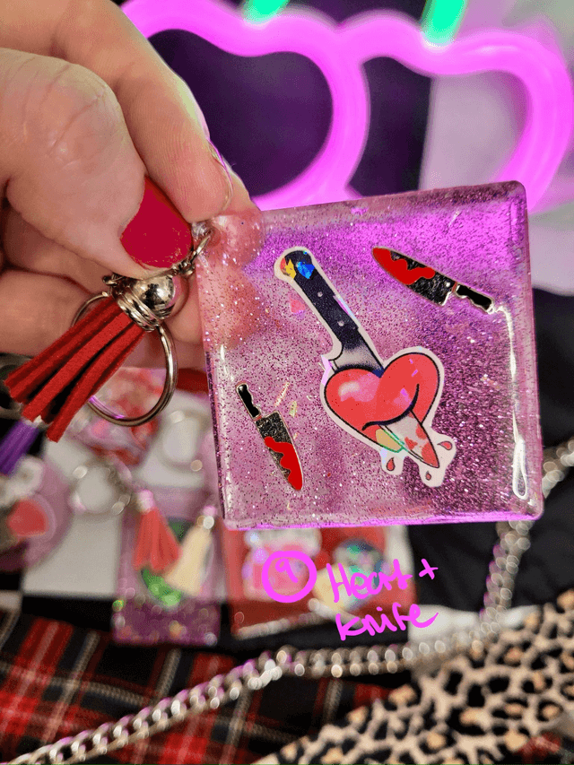 Acrylic Alternative Tattoo Art Keyrings - Various Keychains