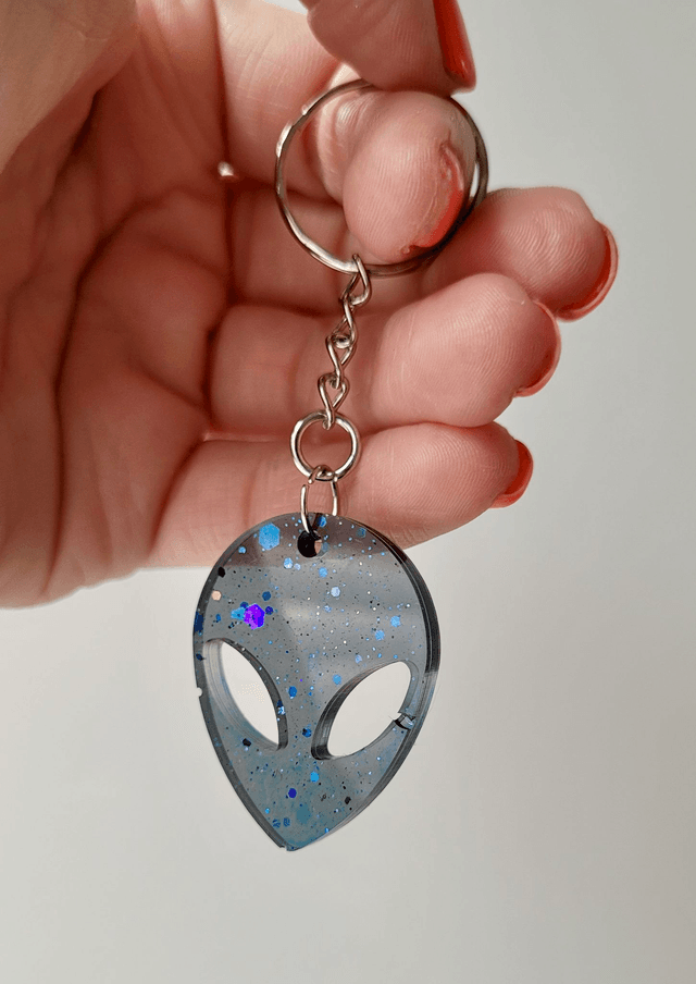 Alien Keyring - Various Colourway Alien Head Keychains