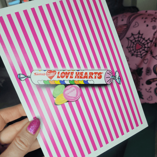 Dickhead Love Hearts A5 Greetings Card