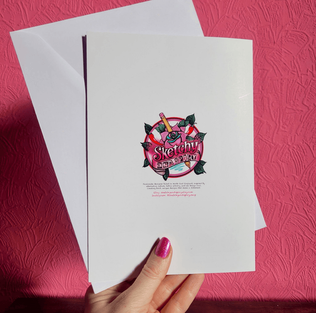 Head Over Heels A5 Greetings Card