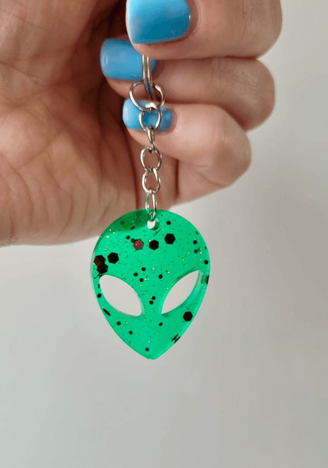 Alien Keyring - Various Colourway Alien Head Keychains