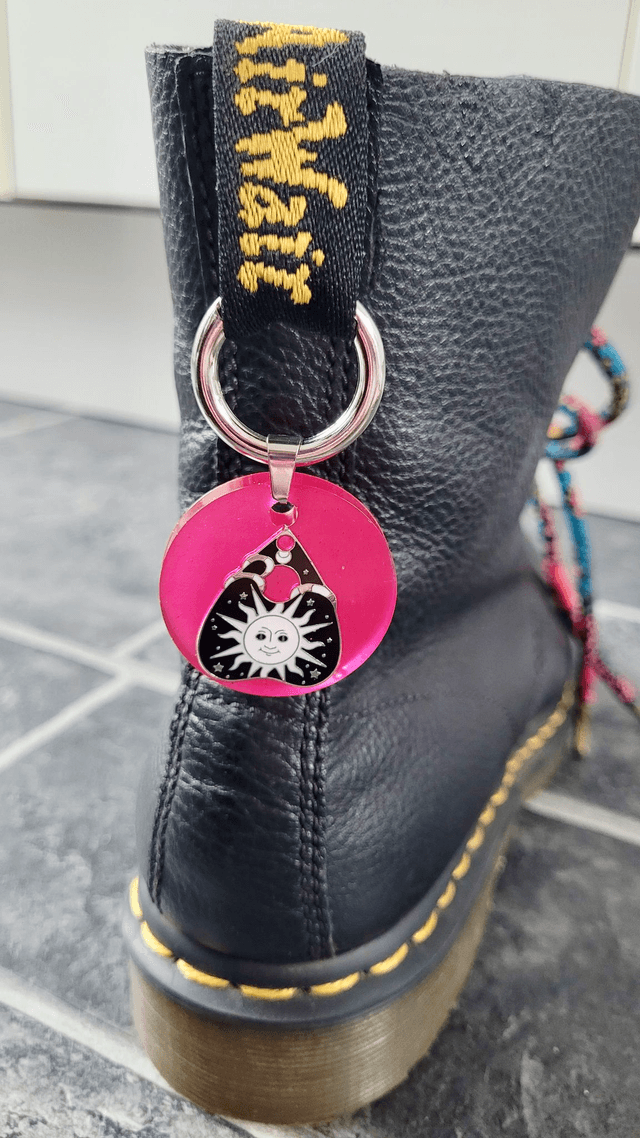 Boot Charms - Ouija Planchette Pinky Purple Boot Clips - Various Designs