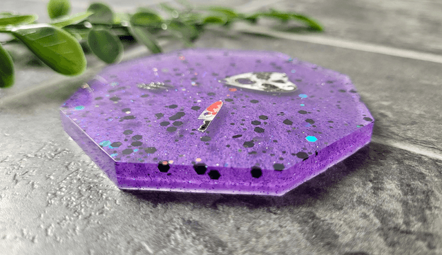 Coaster - Knife, Ouija Planchette, Skeleton, Horror Inspired Purple Coaster 