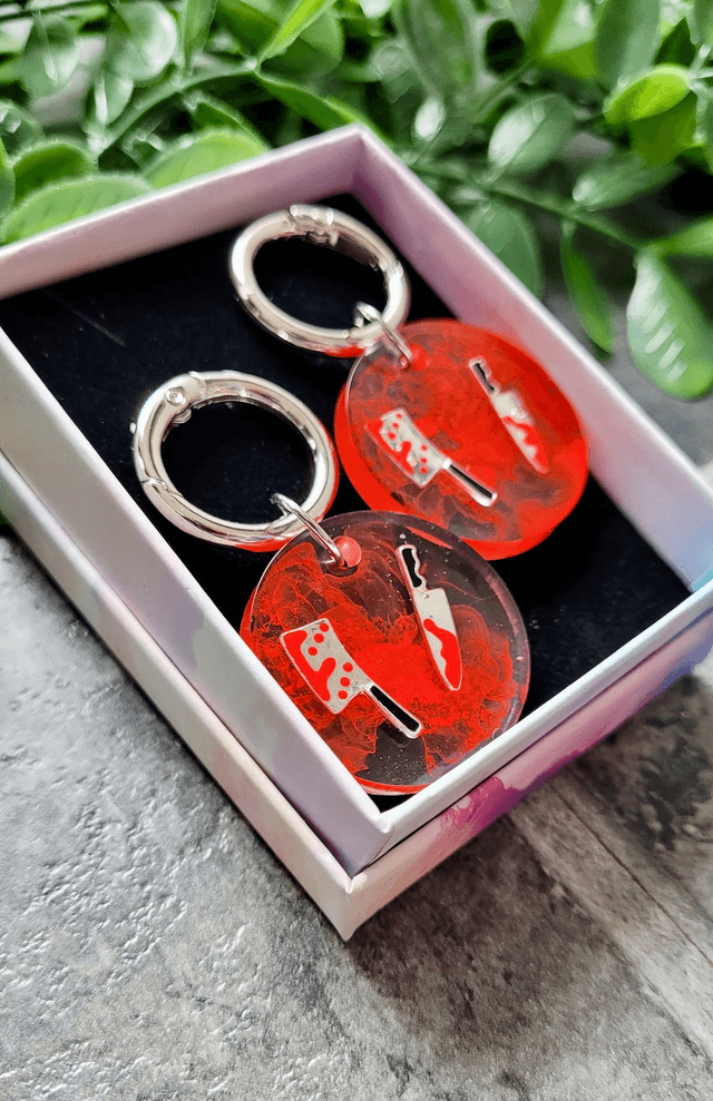 Boot Charms - Bloody Knife Horror Boot Clips