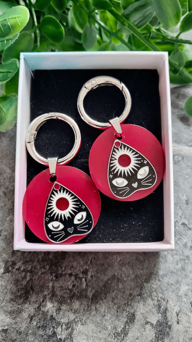Boot Charms - Ouija Planchette Pinky Purple Boot Clips - Various Designs