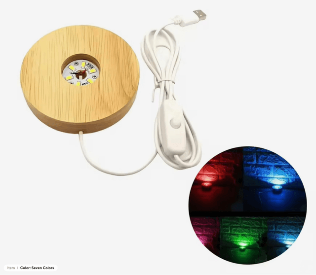 Light Base Lamp for Penis Ornaments - or Colour Display Stand for Resin Art