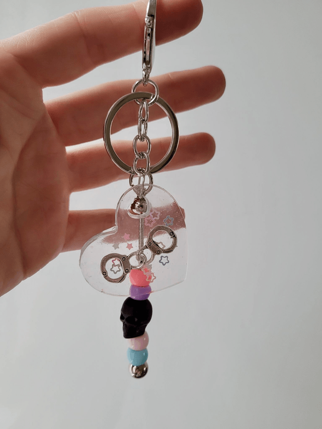Beaded Heart Keyrings - Various Keychains
