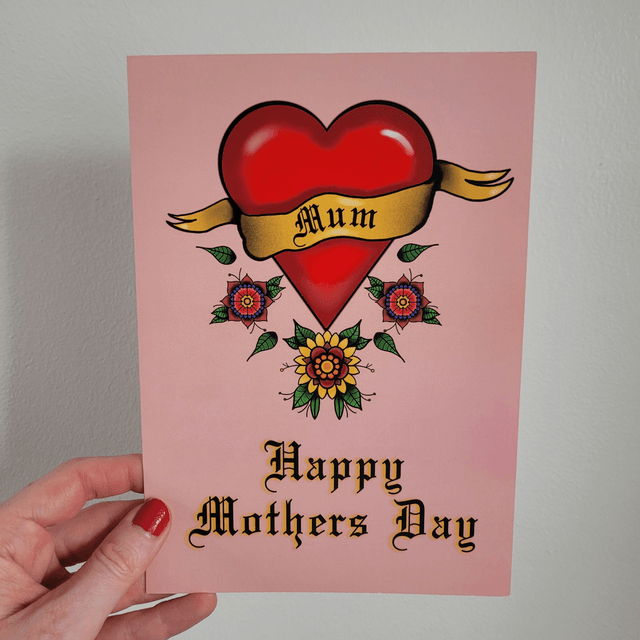Heart & Scroll Mother’s Day A5 Greetings Card