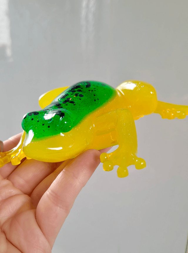 Frog Ornament – Yellow and Green Glitter
