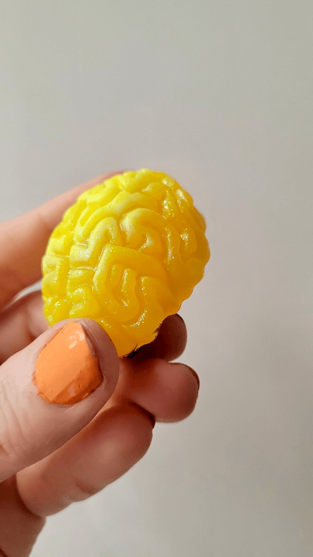 Handmade Resin Brain Magnet – Various colours