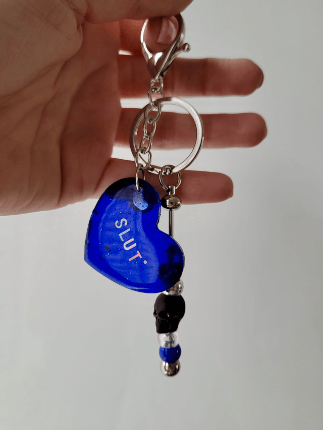 Beaded Heart Keyrings - Various Keychains